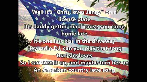 american country song lyrics